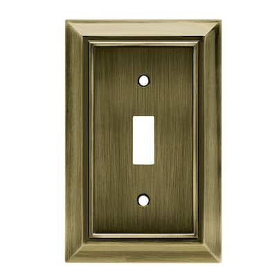 Brass 1-Gang Toggle Wall Plate (1-Pack)