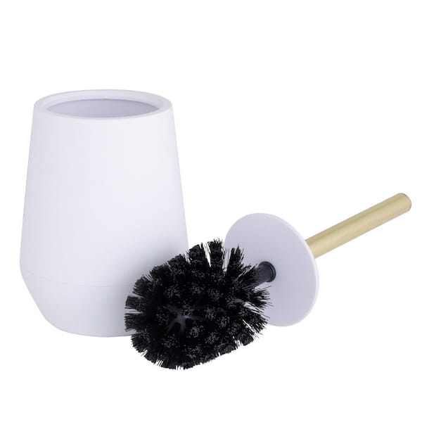 Ceramic Toilet Brush Holder White - Bath Bliss