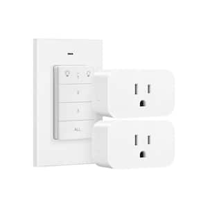 2 Independent Control Sockets Electrical Remote Outlet Switch for Plug in Pendant Light