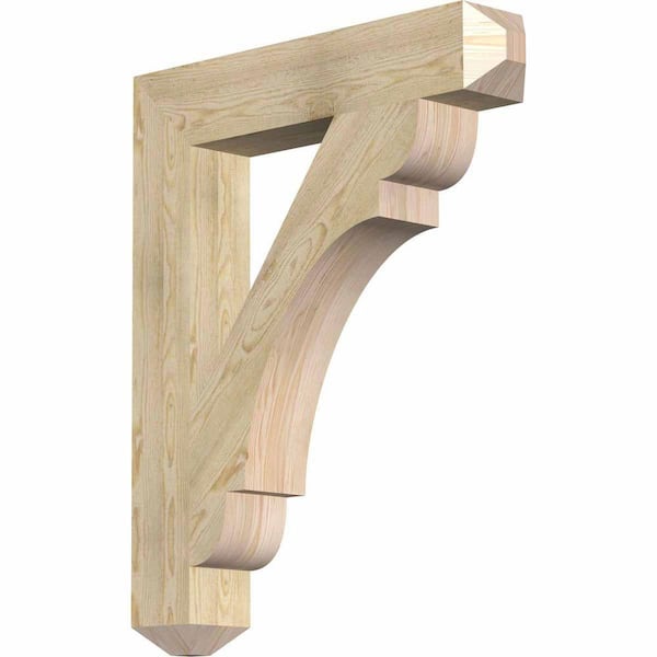 Ekena Millwork 6 in. x 40 in. x 32 in. Douglas Fir Olympic Craftsman Rough Sawn Bracket