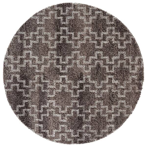 Vermont 6 ft. ft. x 6 ft. Brown Tribal Round Rug