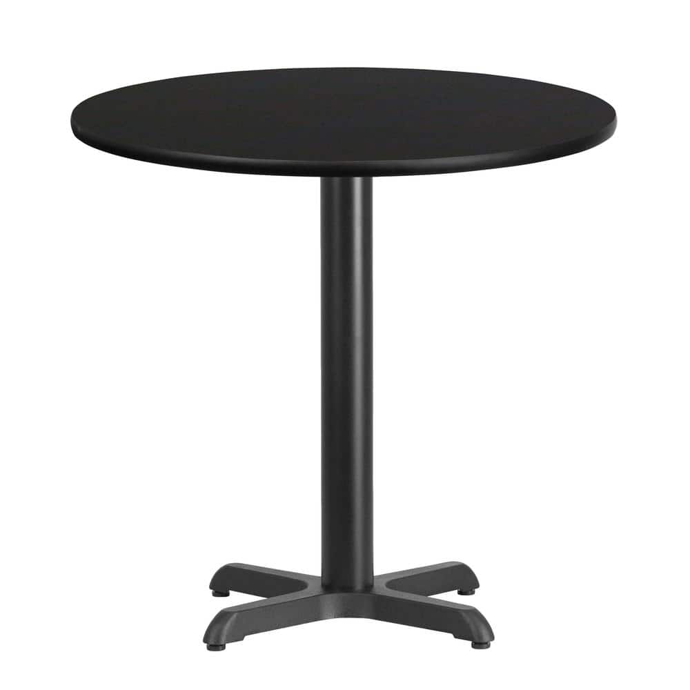 30 in. Round Black Laminate Table Top with 22 in. x 22 in. Table Height Base price history on PriceWatchPro