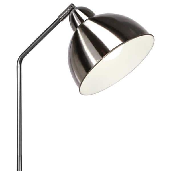 Covington Silver Adjustable LED Floor Lamp with Metal Base
