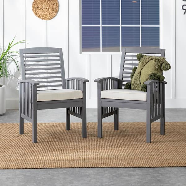 Walker edison acacia outlet patio chairs with cushions