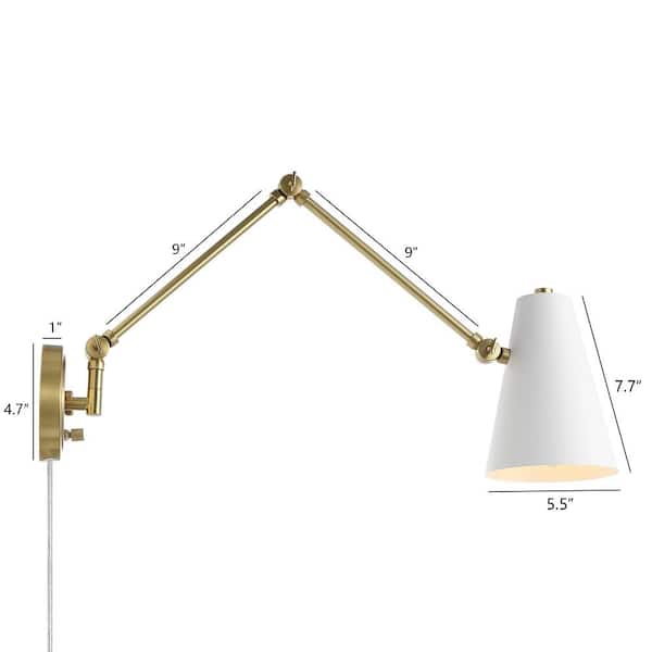 AVLUZ Wall Light Lamp, Adjustable Swing Long Arm Metal Wall Mounted
