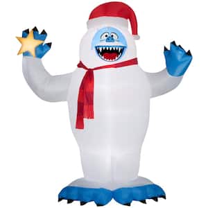 12 ft. H x 6 ft. W x 9 ft. 91 in. L LED Lighted Christmas Inflatable Airblown-Bumble w/Santa Hat-Giant-Rudolph