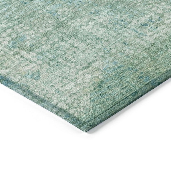 Chantille Machine Washable Indoor/Outdoor Abstract ACN2087 Teal 1 ft. 8 in. x 2 ft. 6 in. Accent Rug