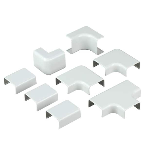 Wiremold CordMate III High-Capacity Cord Cover Accessory Pack, Cord Hider for Home or Office, Holds 5 Cable, White