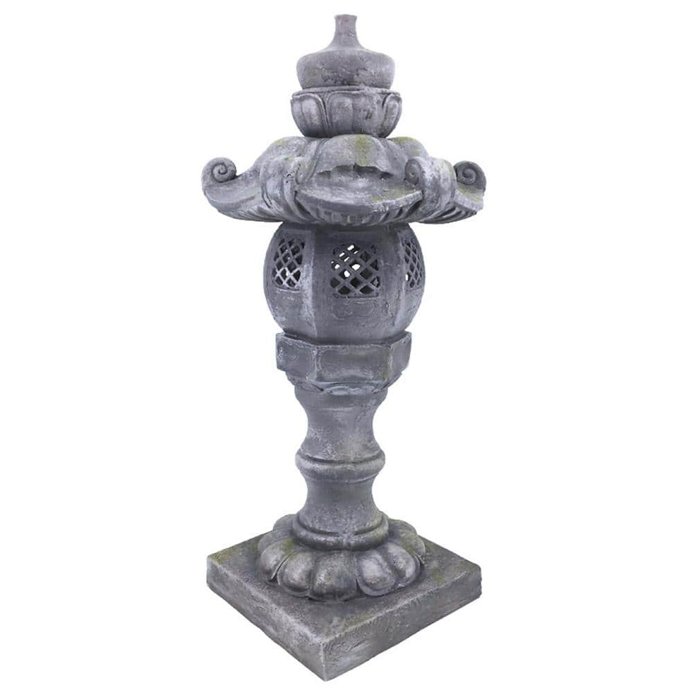 36IN GREY STONE LANTERN