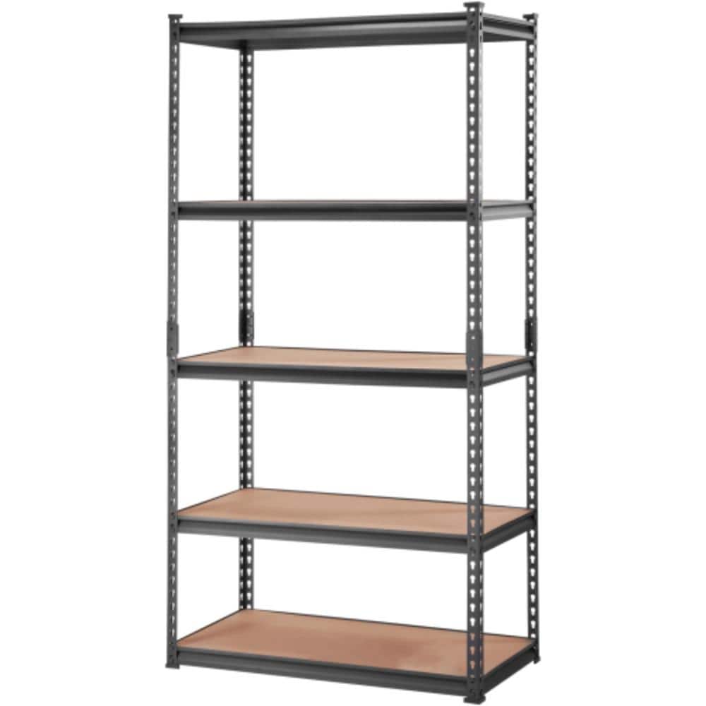 5-Tier Steel Heavy Duty Freestanding Adjustable Garage Storage Shelving Unit in Black (35 in. W x 72 in. H x 16 in. D) price history on PriceWatchPro