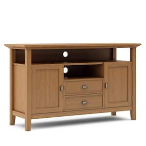 Redmond Solid Wood 54 in. Wide Transitional TV Media Stand in Light Golden Brown for TVs up to 60 in.