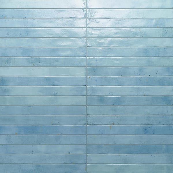 Bedrosians Sample-Chroma 4 in. x 5 in. Sky Porcelain Subway Tile