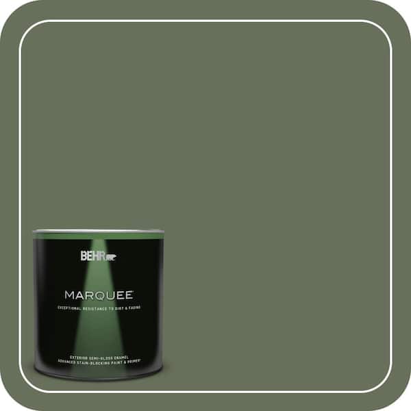 BEHR MARQUEE 1 qt. #N390-6 Laurel Garland Semi-Gloss Enamel Exterior Paint & Primer