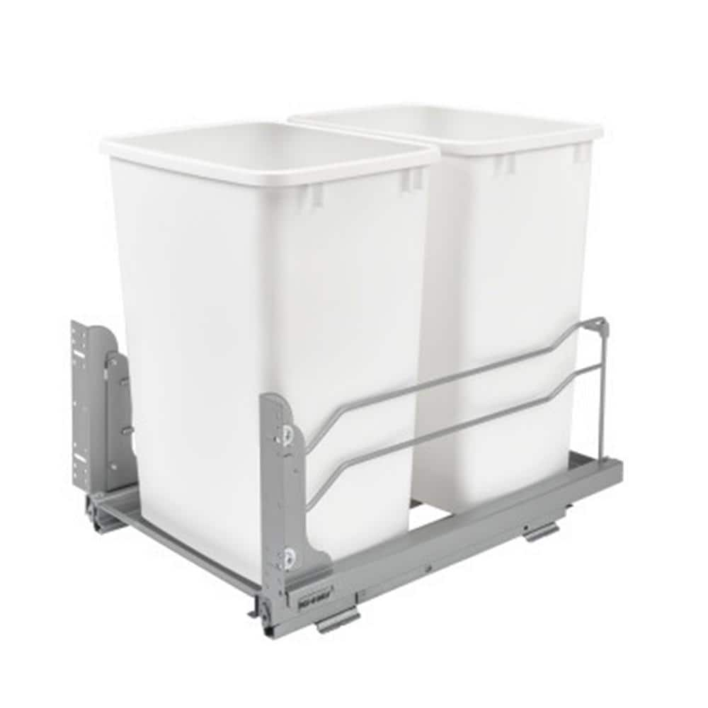 Have A Question About Rev A Shelf White Double Pull Out Trash Can Qt