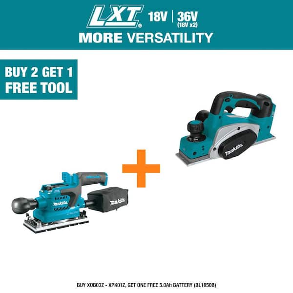 Makita 18V LXT Lithium-Ion Battery and Charger Starter Pack (4.0Ah) with bonus 18V LXT 1/4 in. Sheet Finishing Sander