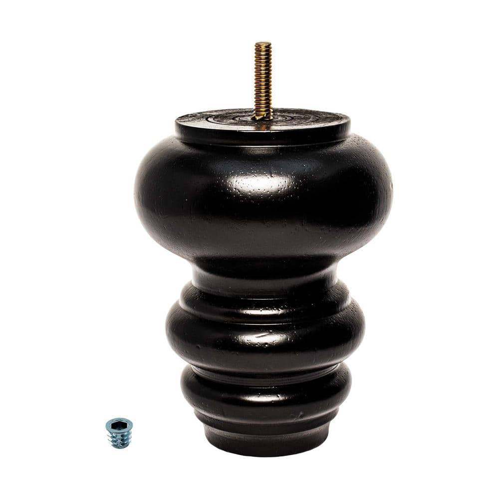 5 in. x 4 in. Stained Espresso Solid Hardwood Round Sofa Leg price history on PriceWatchPro