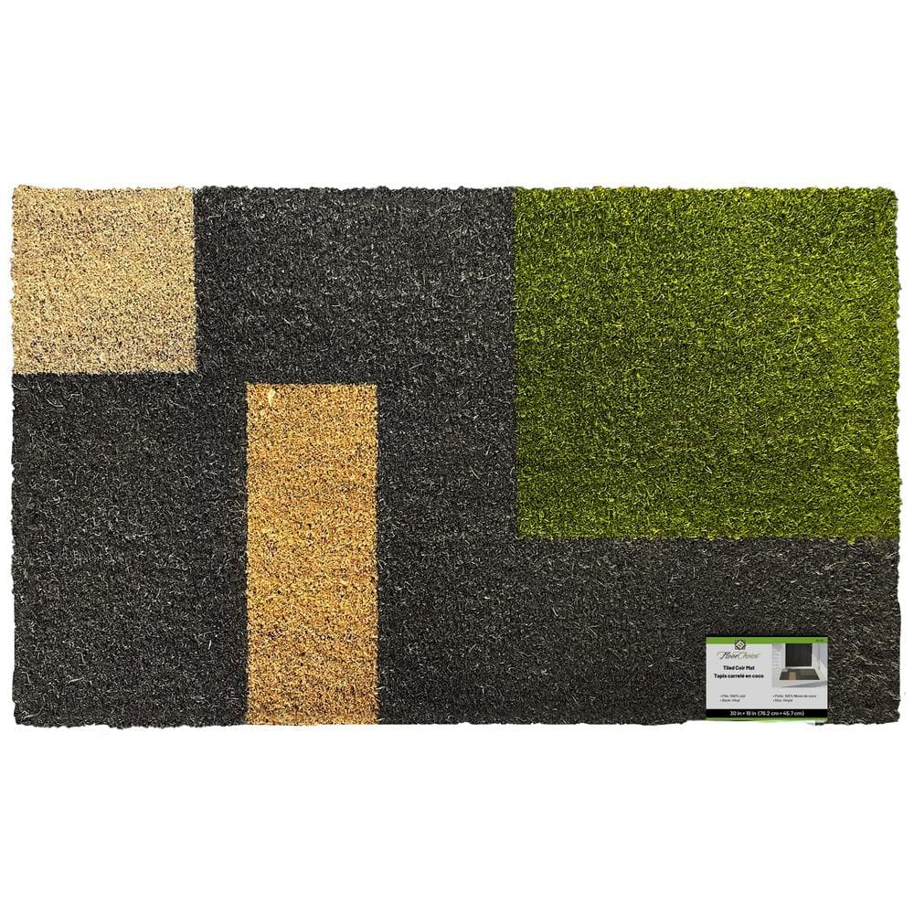 FC in The Lines 18 x 30 Coir Door Mat, Beige