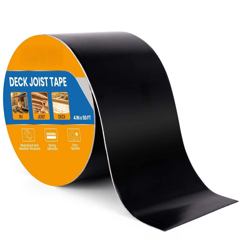 4 in. x 50 ft. Black Premium Butyl Rubber Rolling Tape, Weather Resistance and Waterproof Butyl Joist Tape (1-Pack) price history on PriceWatchPro