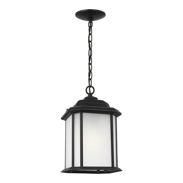 Generation Lighting - Kent 1-Light Black Outdoor Pendant Light