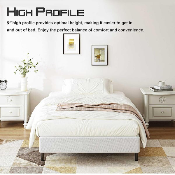 HOMZENE 9 in. High Twin XL Size Box Spring with Metal