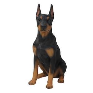 Doberman Pinscher Sitting Statue