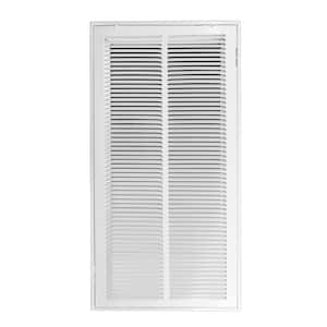 14 in. Wide x 30 in. High Return Air Filter Grille of Steel in White