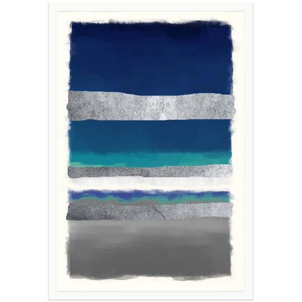 Vintage Print Gallery 16 in. x 20 in. Blue symphony I Framed Archival Paper Wall Art