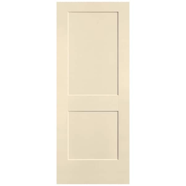 Masonite 32 in. x 80 in. 2-Panel Logan Single Bore Solid Core Golden Haystack Molded Composite Interior Door Slab
