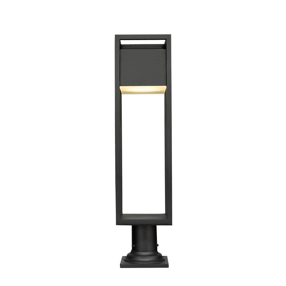 Barwick 29" Tall Black Aluminum LED Outdoor Pier Mount Light