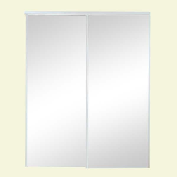 TRUporte 120 Series 60 in. x 80 in. White Steel Sliding Door