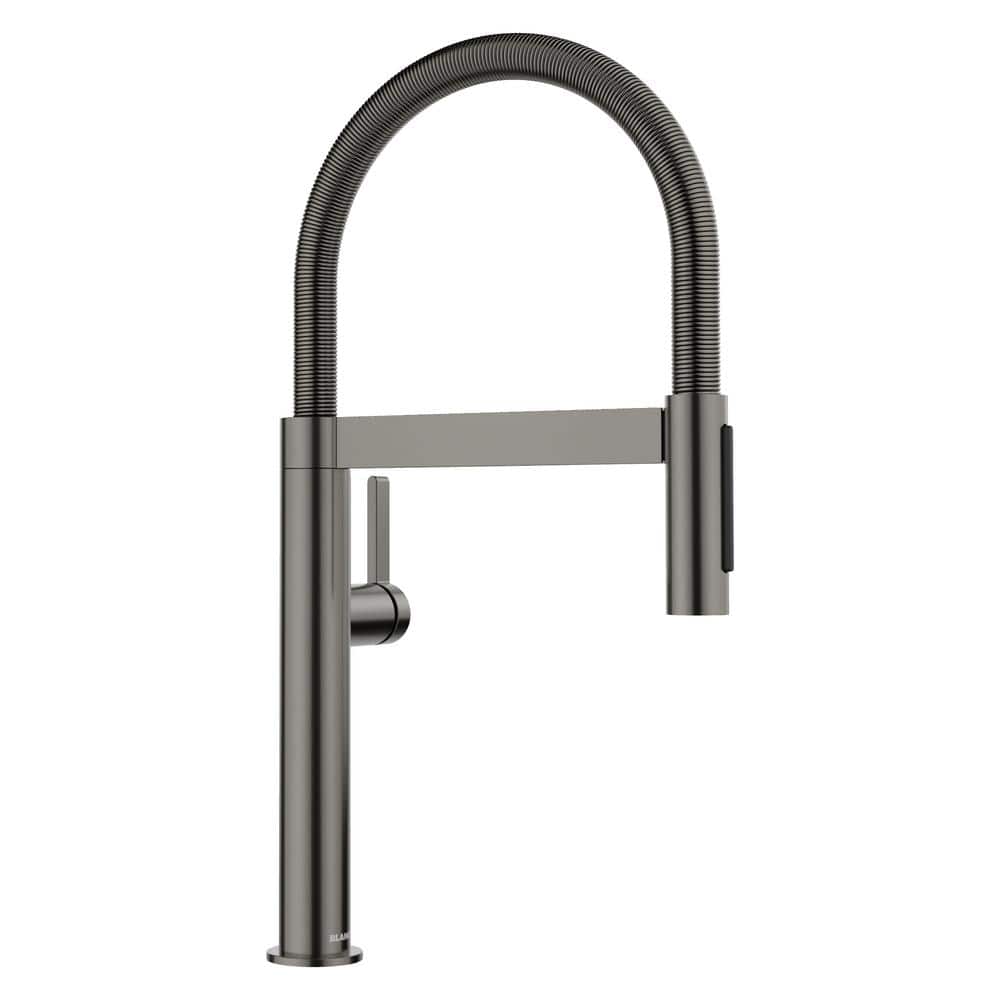Culina II Mini Single Handle Pull Down Sprayer Kitchen Faucet in Satin Dark