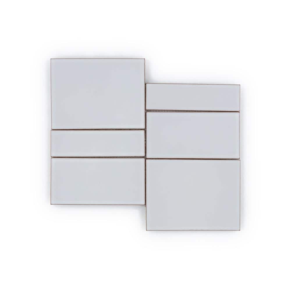 Artisan Kloud Off-White 9 in. x 11.625 in. Geometric Matte Ceramic Mosaic Wall Tile (7.26 sq. ft./Case) price history on PriceWatchPro