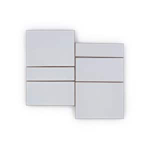 Artisan Kloud Off-White 9 in. x 11.625 in. Geometric Matte Ceramic Mosaic Wall Tile (7.26 sq. ft./Case)