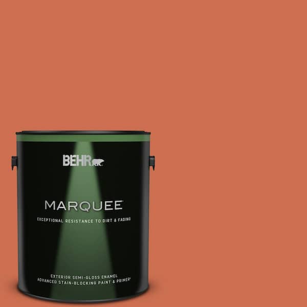 BEHR MARQUEE 1 gal. #M180-6 Tiki Torch Semi-Gloss Enamel Exterior Paint & Primer