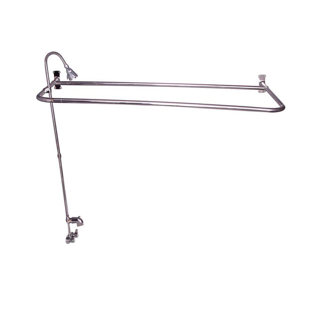 Add-A-Shower Kit for Clawfoot Tub in Chrome - Danco