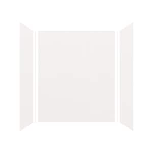 Expressions 36 in. x 60 in. x 72 in. 3-Piece Easy Up Adhesive Alcove Shower Wall Surround in White