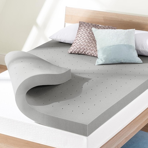best price mattress 4 in. Short Queen Ventilated Memory Foam Mattress Topper with Bamboo Charcoal Infusion