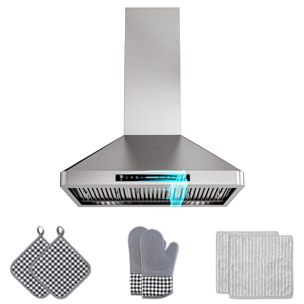 36 in. 600 CFM Convertible Wall Mount Downdraft System Stainless Rounded Corners, Touch and Gesture Control with Remote price history on PriceWatchPro