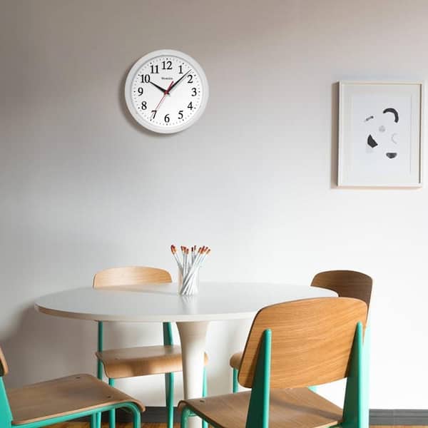 Westclox 10 in. Ventura White Wall Clock