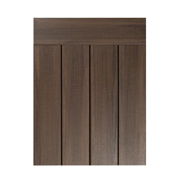 Advanced PVC Landmark 1/2 in.x12 in.x12 ft. Square American Walnut PVC Fascia (Actual: 1/2 in.x11 3/4 in.x12 ft.)