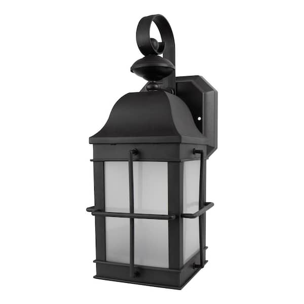 SOLUS Sedona 1-Light Black LED Outdoor Wall Lantern Sconce (1-Pack)