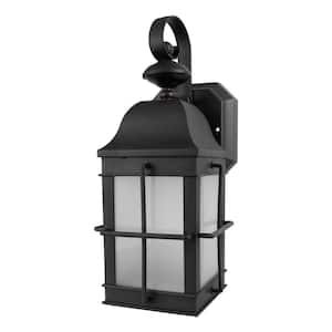 Sedona 1-Light Black LED Outdoor Wall Lantern Sconce (1-Pack)