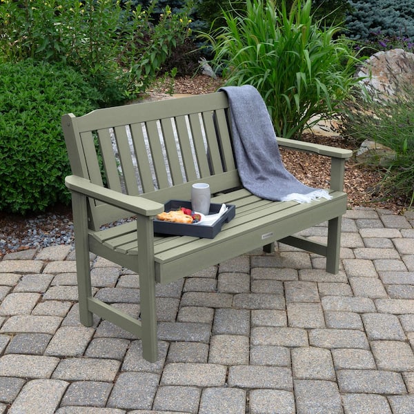 4 ft. 2-Person Eucalyptus Recycled Plastic Outdoor Garden Bench