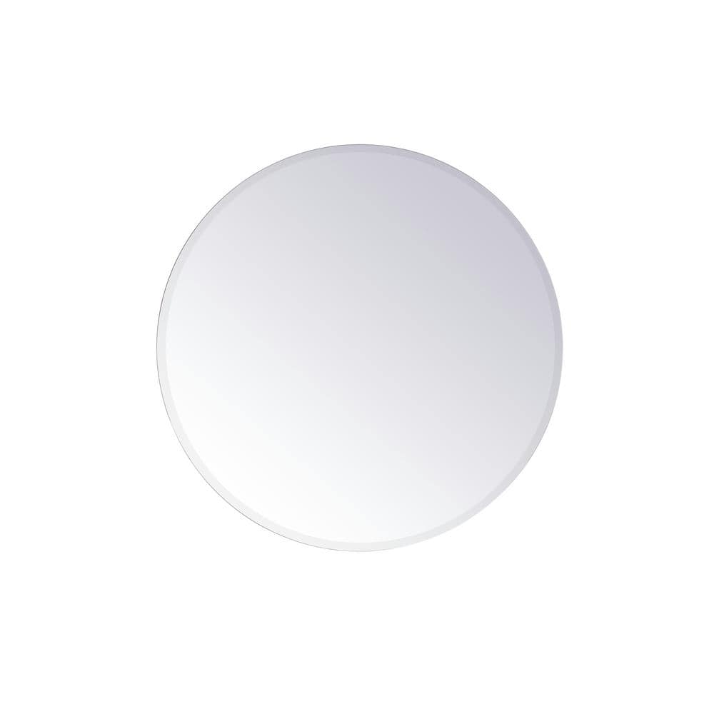 Medium Round Clear Contemporary Mirror (36 in. H x 36 in. W)