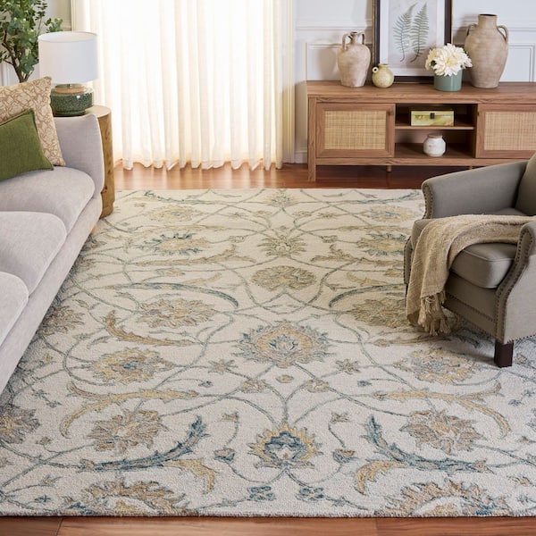 Metro 9 ft. x 12 ft. Ivory/Gray Persian Area Rug