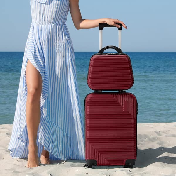 HIKOLAYAE 2-Piece Luggage Set ABS Hardshell Lightweight Suitcase