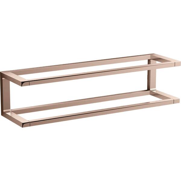KOHLER Draft 6 in. Towel Bar Frame in Vibrant Rose Gold