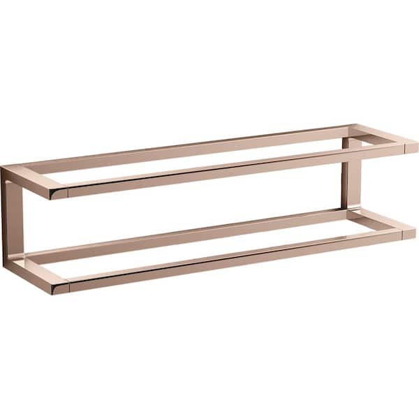 KOHLER Draft 18 in. Towel Bar Frame in Vibrant Rose Gold