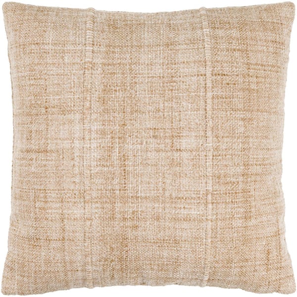 Artistic Weavers Mud Cloth Beige Woven Down Fill 18 in. x 18 in. Decorative Pillow