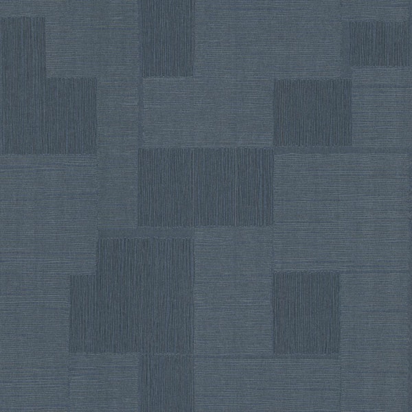 York Wallcoverings Navy Contour Metallic Non-pasted Non-Woven Paper Wallpaper